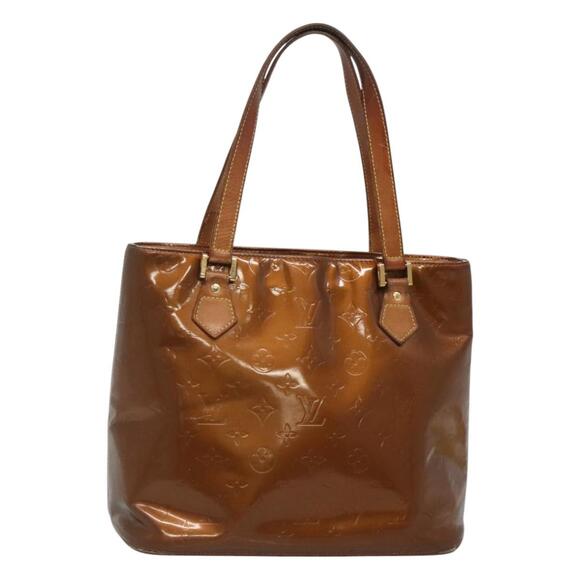 LOUIS VUITTON Monogram Vernis Houston Hand Bag Bronze M91122 - Picture 1 of 13